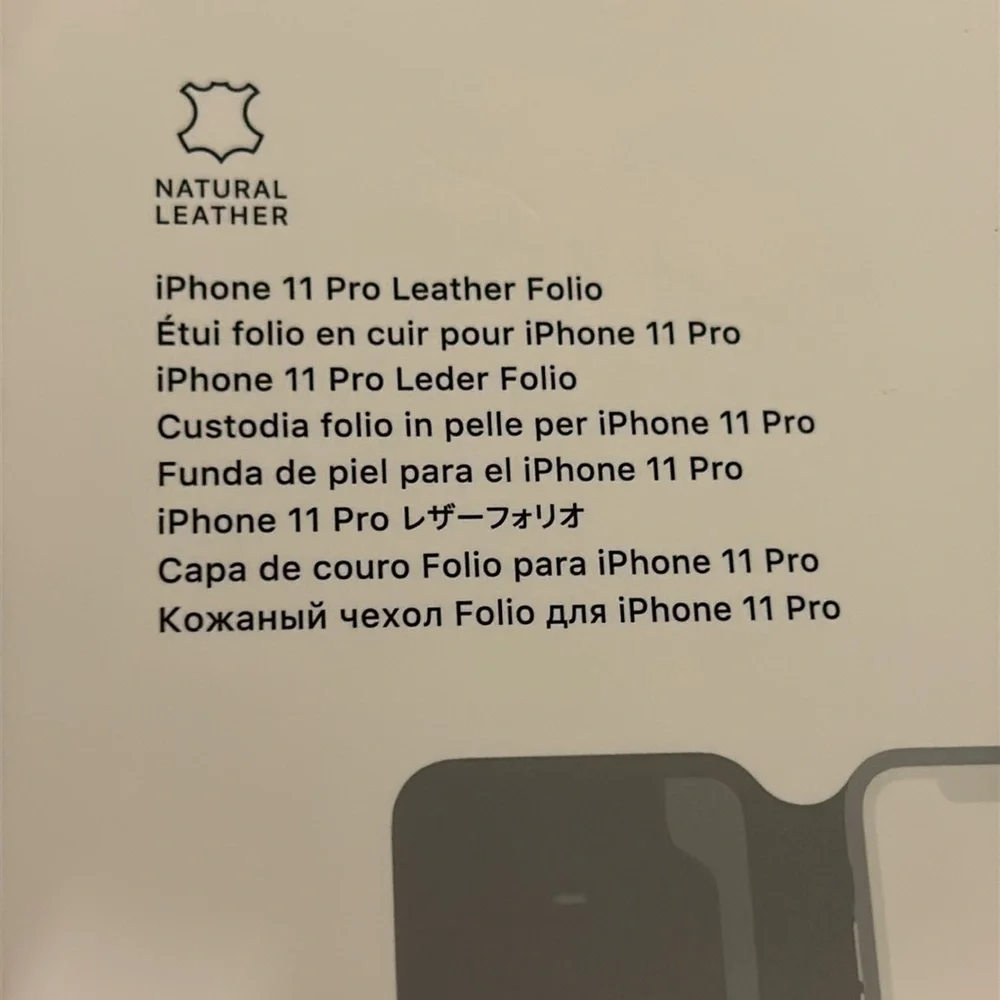 Apple Leather Folio Snap Case Cover For iPhone 11 Pro - Aubergine NEW IN BOX